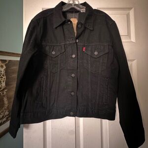 NWT Levi's Black Jean Jacket Classic Trucker Style